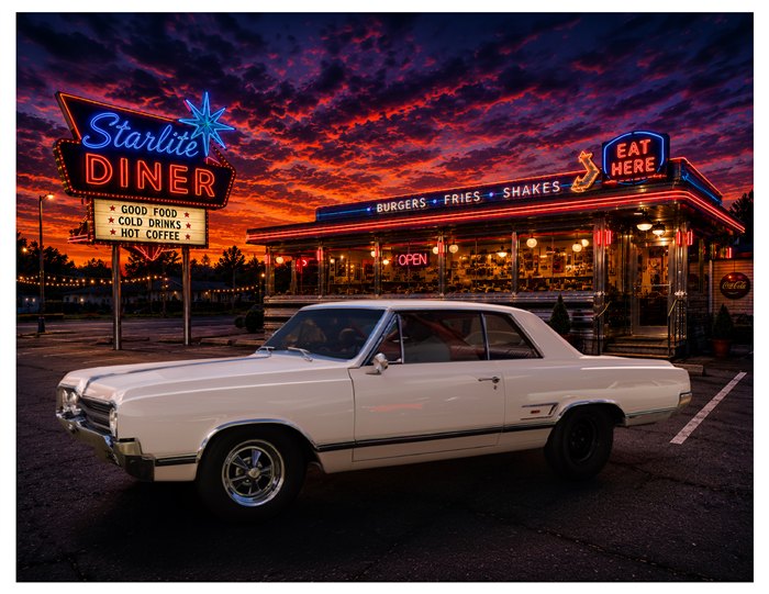 White Oldsmobile · Diner